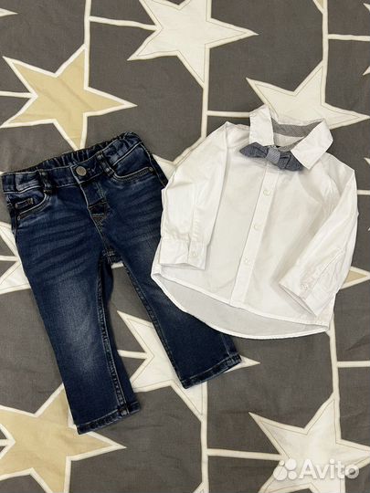 Стильные рубашка и джинсы