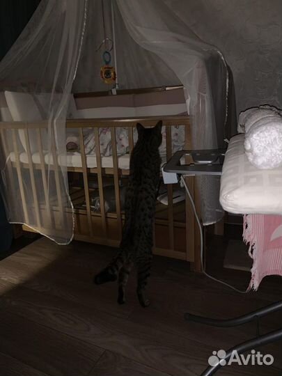 Детская кроватка с матрасом и бортиками