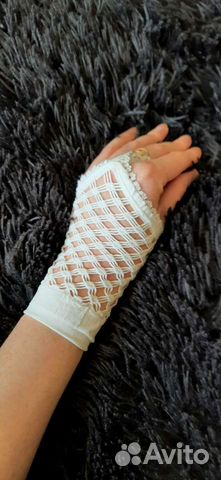 Перчатки-митенки праздничные