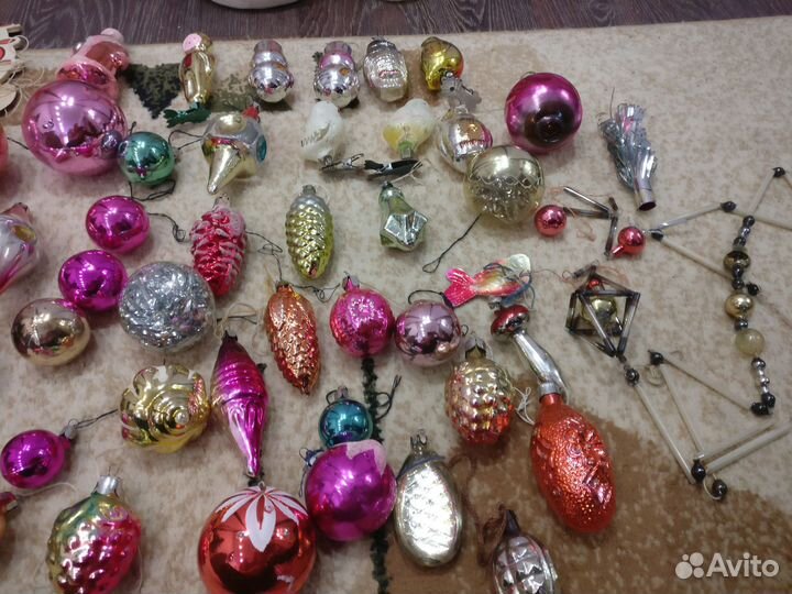 Ёлочные игрушки СССР. Бумажные гирлянды