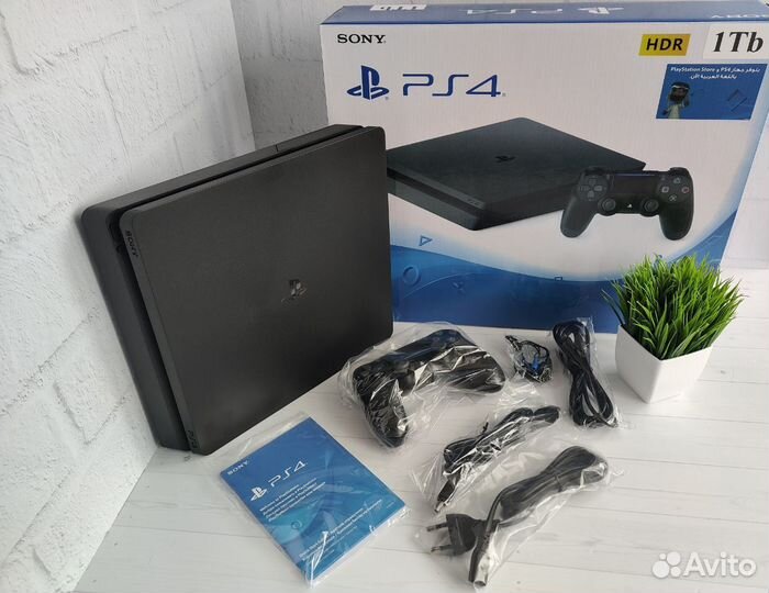 Sony Playstation 4 Slim 1tb + ориг геймпад (Новая)