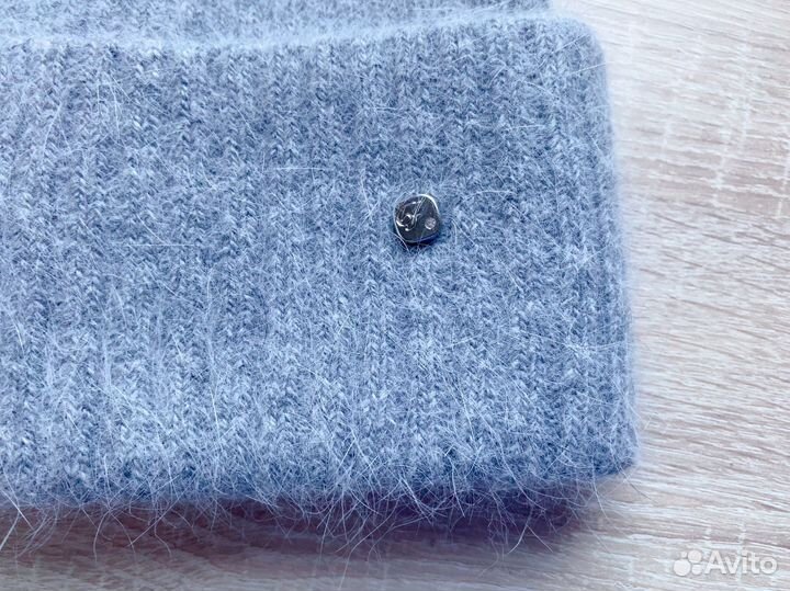 Шапка бини зимняя женская из ангоры 56 58