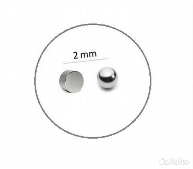 Микронаушник магнит шарик / шайба 2мм
