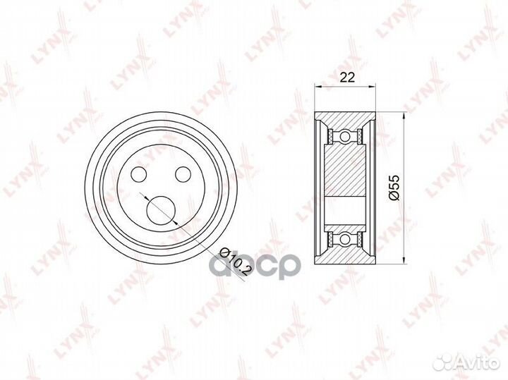 Ролик ремня грм натяжной PB-1052 lynxauto