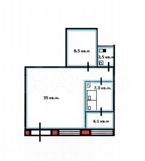 Свободного назначения, 60 м²