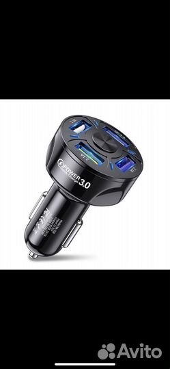 Автомобильная зарядка для телефона usb tip c