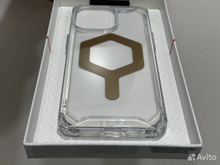 Чехол magsafe Uag Plyo iPhone 15 Pro MAX Ice/Gold