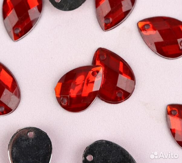 Стразы капли акриловые пришивные