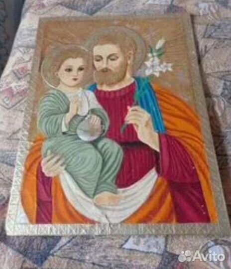 Чеканка Иисус на руках Богоприимца Святого Симеона