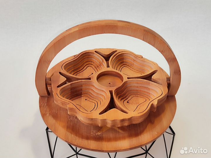 Менажница блюдо деревянная новая