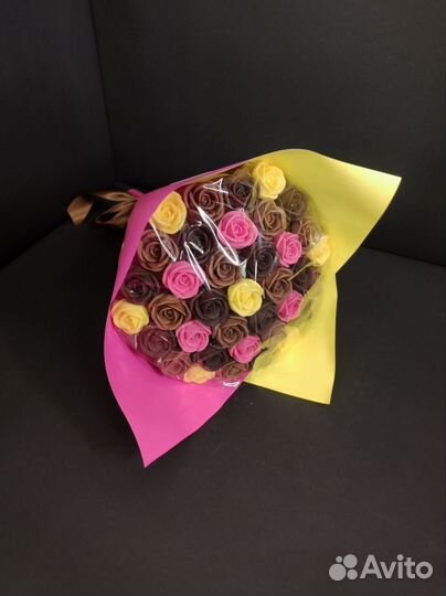 Розы из Бельгийского Шоколада - 37 шт в Букете