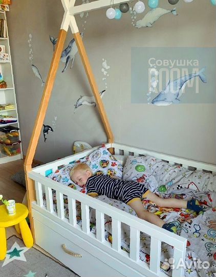 Кровать из бука вигвам