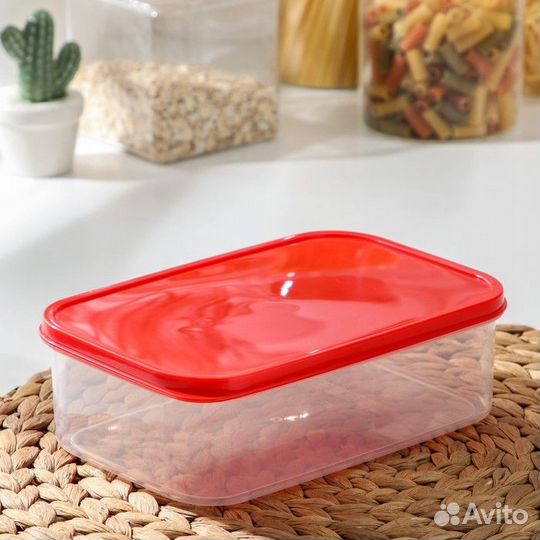 Контейнер Доляна 1,2 л, цвет красный