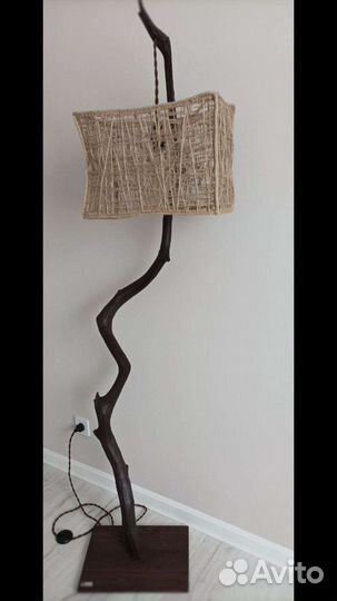 Торшер из дерева ручная работа