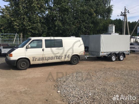 Двухосный прицеп 31.022 с тентом 150. Для техники