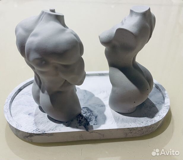 Женский мужской силуэт из гипса «Male & Female