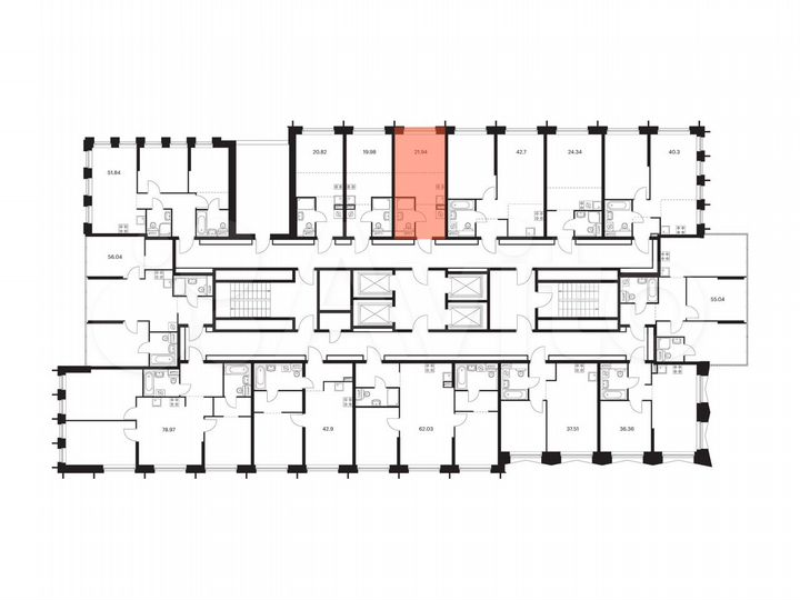 Квартира-студия, 21,9 м², 10/32 эт.