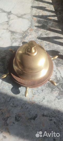 Настольный звонок старинный бронза