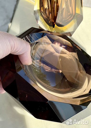 Ваза Чешский цветной хрусталь