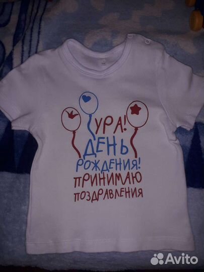 Футболка р 80-86