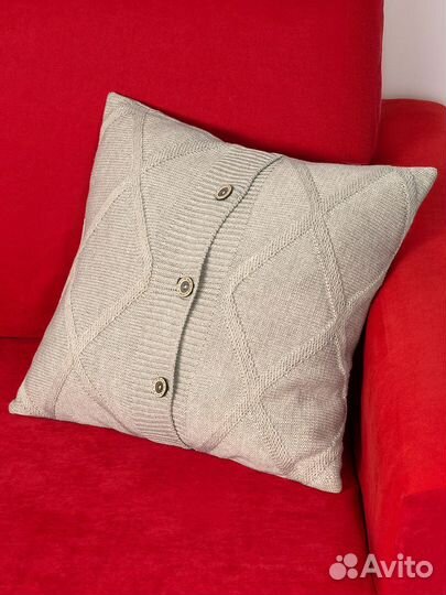 Декоративная наволочка вязаная для подушки Кемэл