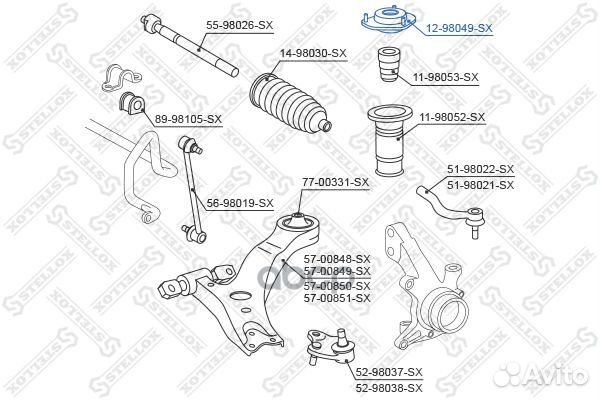 Опора амортизатора переднего Toyota Camry ACV3