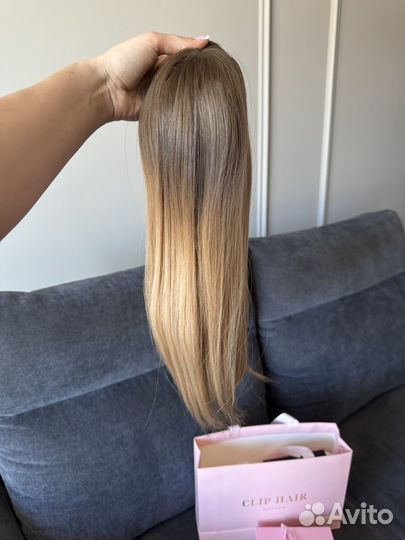 Парик из натуральных волос с имитацией кожи головы