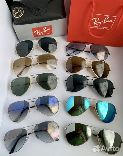 Очки ray ban aviator черный