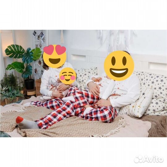 Новогодние пижамы с оленем family look