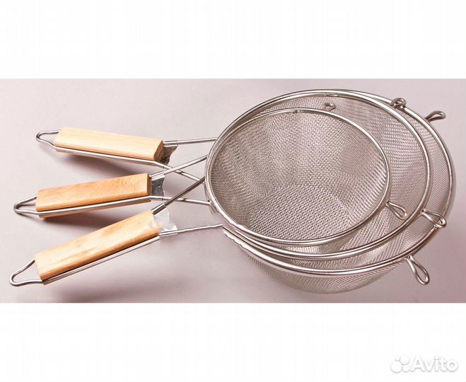 Сито дуршлаг с деревянной ручкой Оптом