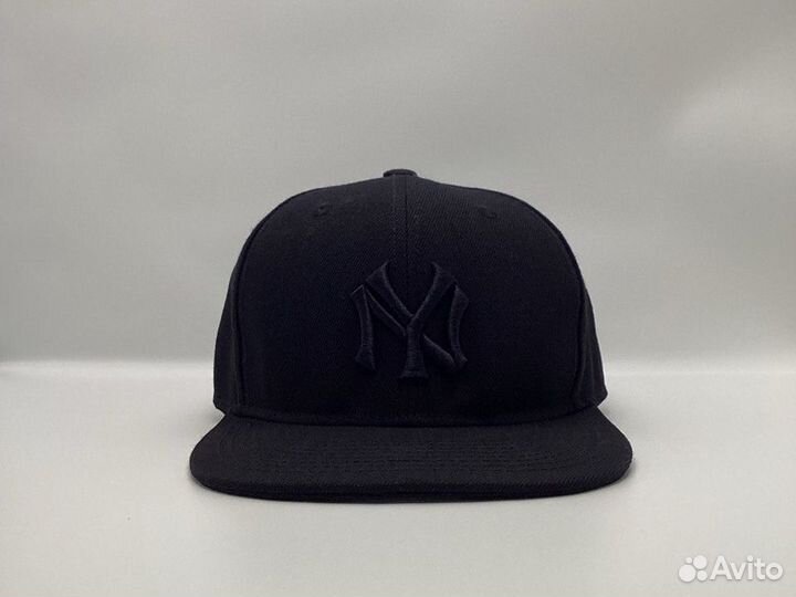Кепка snapback NY (New York Yankees, с черным лого