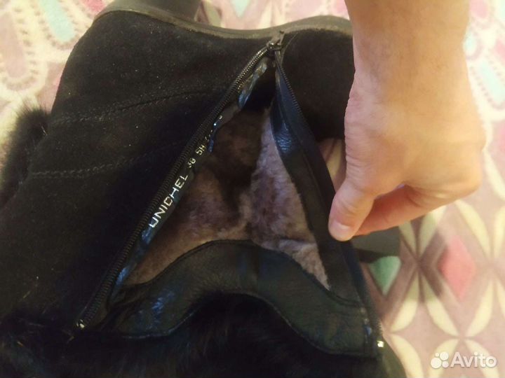 Сапоги замшевые