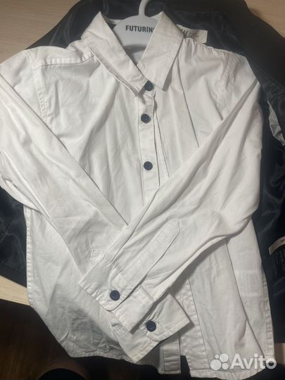 Пиджак hm +рубашка с длинным рукавом