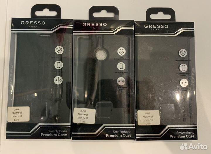 Чехол-книжка, защитное стекло Huawei Honor 8 lite