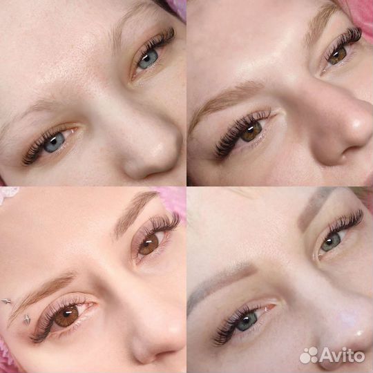Наращивание и ламинирование ресниц, брови