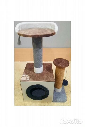 Домик для кошки с когтеточкой новый