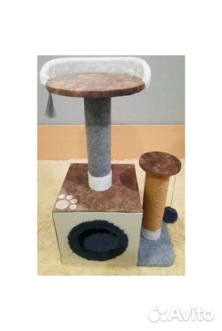 Домик для кошки с когтеточкой новый