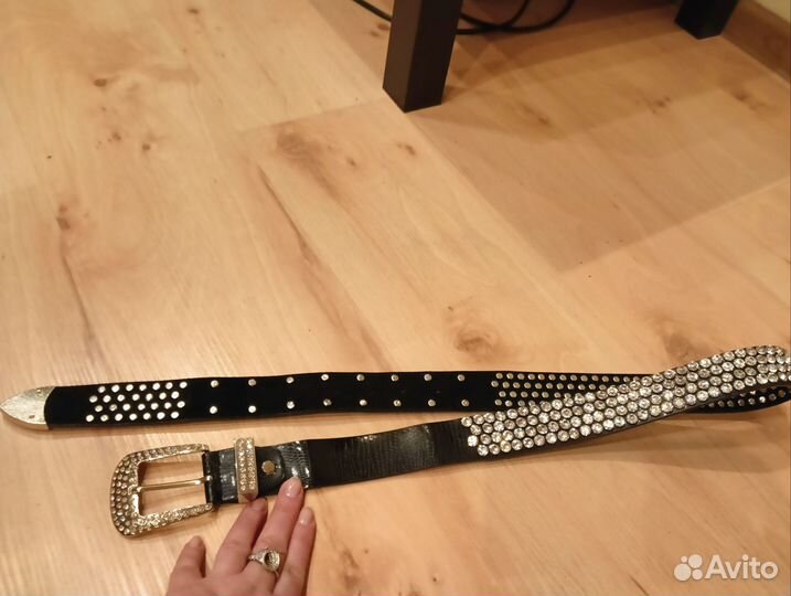 Ремень со стразами