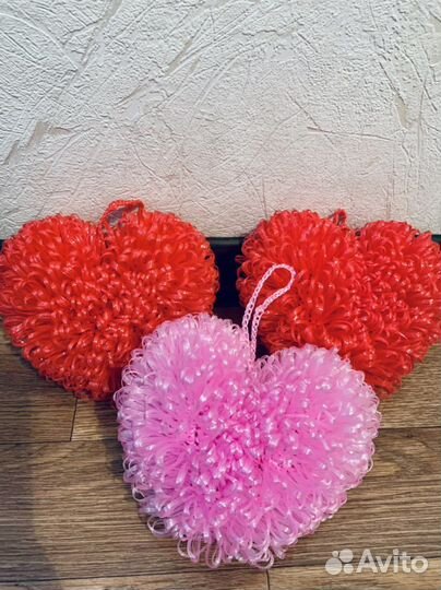 Мочалки сердечки сердечко сердце