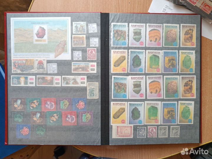 Коллекция марок минералы