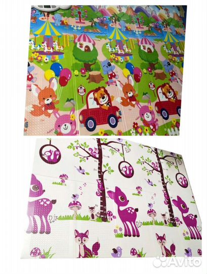 Детский коврик для ползания складной