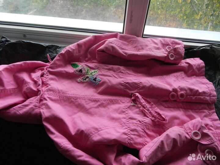 Куртка демисезонная на девочку Кико (флис,капюшон)