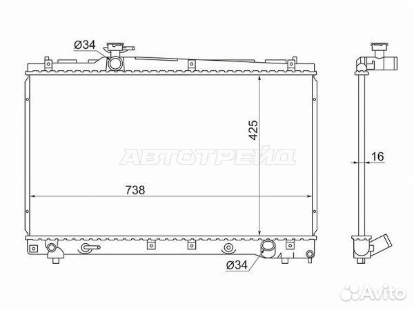 Радиатор toyota avensis verso, toyota avensis verso M2 01-09, toyota ipsum, toyota ipsum M2 01-09, t