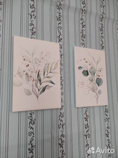 2 постера на подрамнике