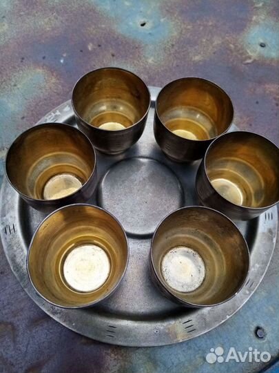 Набор стопок мельхиор