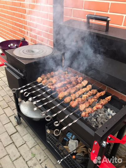 Мангал с печью под казан