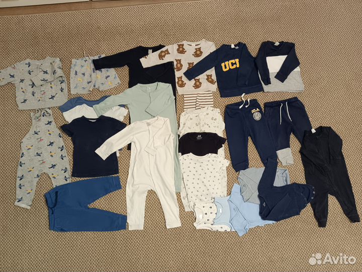 Вещи пакетом hm 62-86, 25 вещей