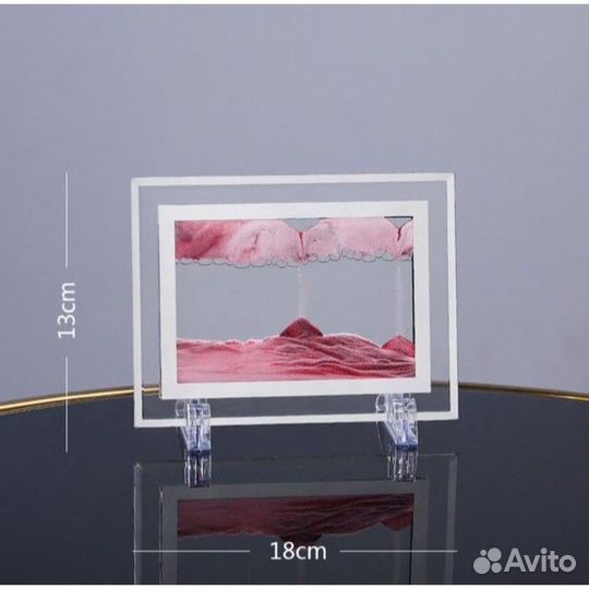 2 шт. Песочные часы-картина 'Авини', 18 х 13 см, антистресс, песок розовый