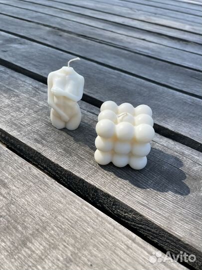 Свечи силуэт торс куб