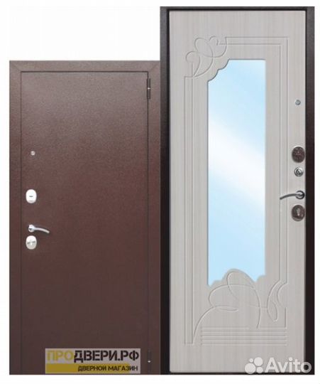 Входная дверь с зеркалом и бесплатной доставкой